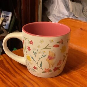 Winnie The Pooh Floral Mug with Pink Interior